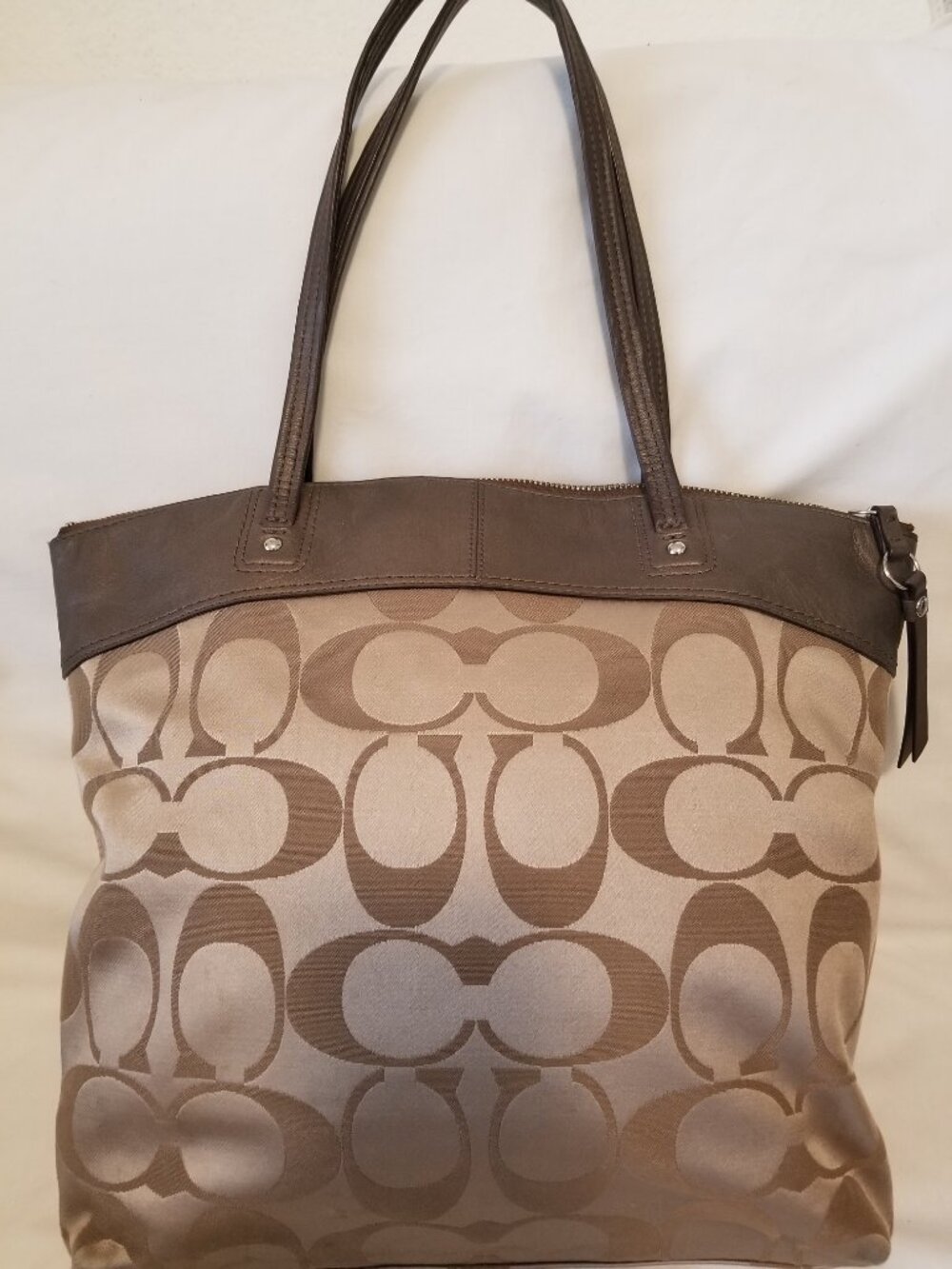 Authentic Coach Laura Signature Canvas Leather Large Tote Shoulder Bag 2013 - Picture 4 of 12